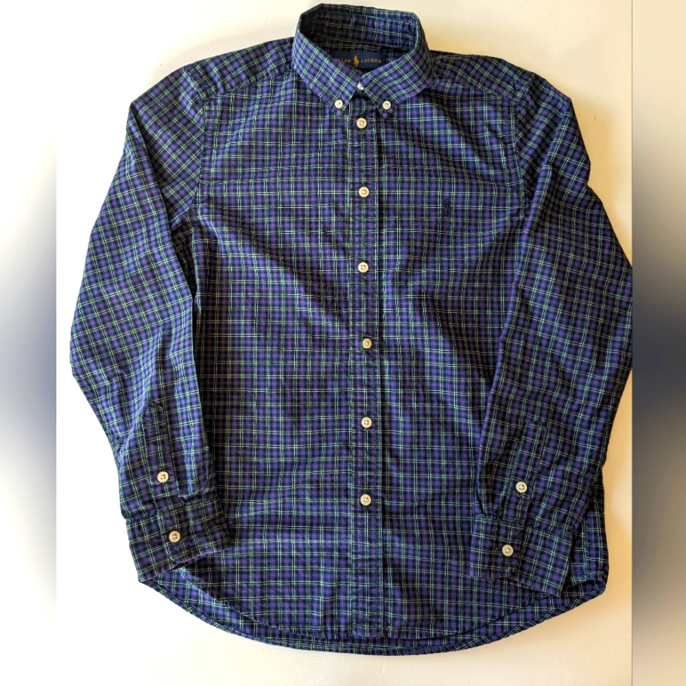 RALPH LAUREN Kid's Large (14-16) Plaid Shirt